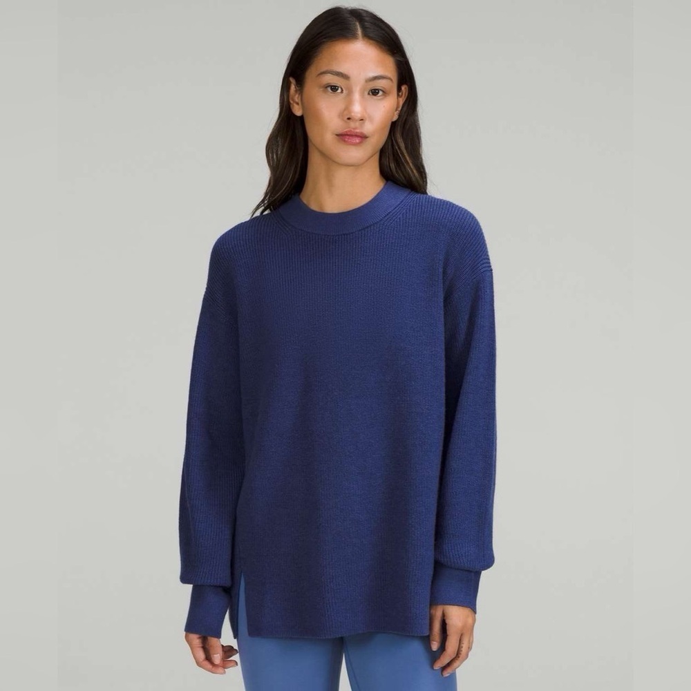 Lululemon | Merino Wool-Blend Ribbed Crewneck Sweater Size 4